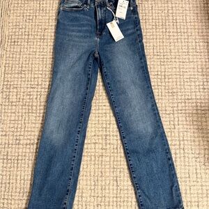 Good American Dark Blue Straight Leg Jeans